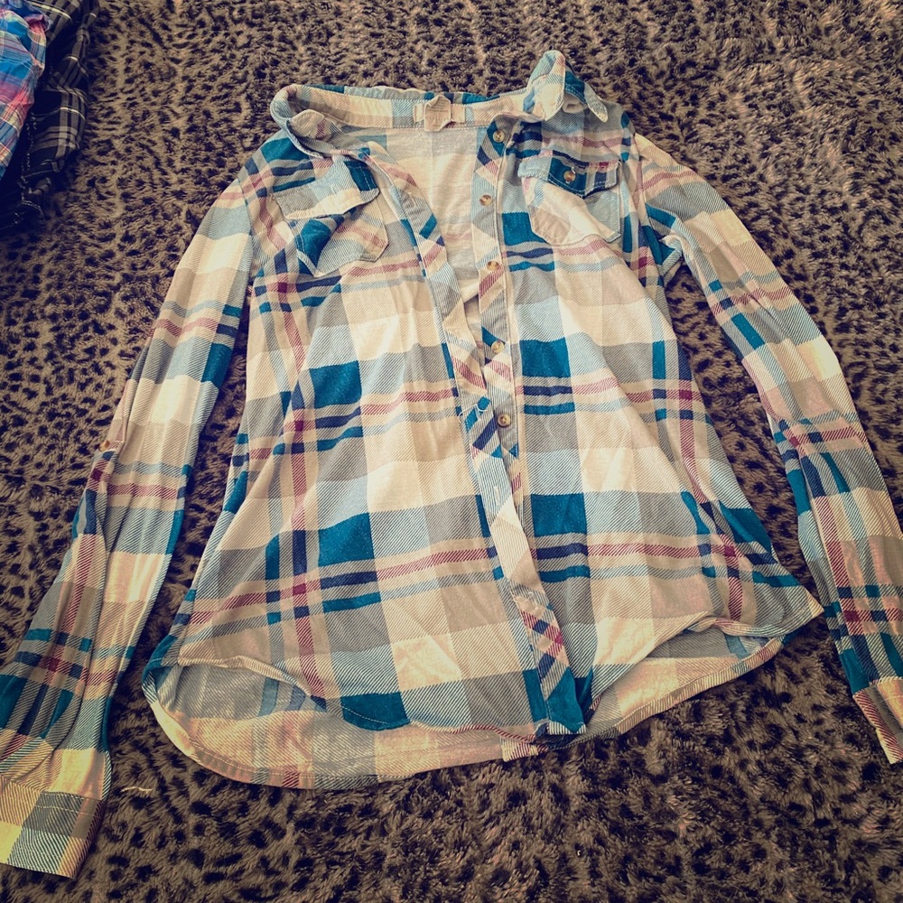 Plaid button up shirt